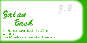 zalan bash business card